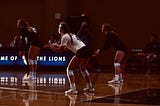 girls volleyball team on the Court