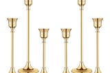 Vintage Gold Brass Candlestick Holders | Image