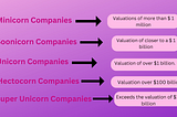 Brief Connotation: Minicorn, Soonicorn, Unicorn, Super Unicorn, and Hectocorn Companies