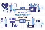Pharmacy Medical Shop Illustration Animation Scene