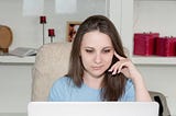 Lady working on her computer