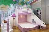 modern-beautiful-princess-castle-decorative-full-bed-for-children-1