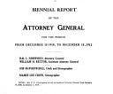Biennial Report of the Attorney General | Cover Image