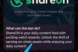 Get Ready: Read, Share, and Earn with ShareON