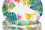 hawaiian-luau-party-supplies-oval-paper-plates-12-5-x-10-5-in-48-pack-1