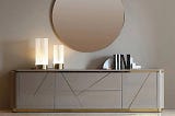 Mid-Century Modern TV Stand with Ample Storage and Gold Finish (up to 100