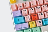 Colorful computer keyboard