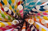 A picture of colorful straws