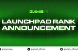 Announcement of GameFi Launchpad Ranking System