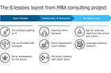 The 8 lessons learned from the MBA consulting project