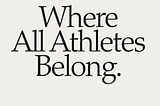 Screenshot of Nike’s slogan “Where All Athletes Belong.”