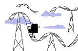 A hamster, seen from behind, is riding a roller coaster in an office chair. The roller coaster is only partly seen with some sections hidden behind clouds.