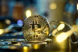 Picture of a shiny “bitcoin”
