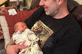 Me and my newborn granddaughter