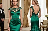 Emerald-Green-Satin-Dress-1
