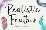 Realistic Feather Font