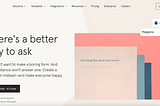 Typeform’s homepage