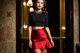 Dark-Red-Mini-Skirt-1