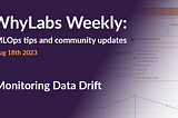 WhyLabs Weekly: ML Monitoring for Data Drift