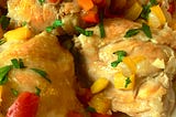 Chicken Braised With Sweet Bell Peppers Recipe