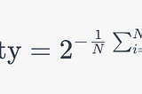 Perplexity Formula