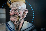 A hyper-realistic drawing of Popeye, the iconic fictional sailor guy