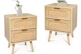 hopubuy-nightstands-set-of-2-with-rattan-drawer-modern-night-stand-for-bedrooms-wooden-2-drawer-beds-1
