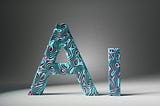 Ai letters 3D render
