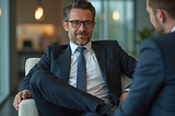 A hiring manager listening to a job candidate