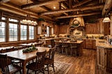 Brown-Rustic-Lodge-Kitchen-Dining-Tables-1