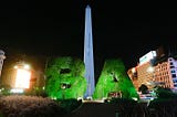 Obelisco de Buenos Aires a oscuras