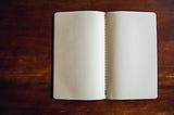 a book with white pages