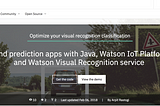 “Optimize Visual Recognition Classification” IBM Code Pattern Tips