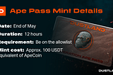 Ape Pass Mint: What You Need To Know