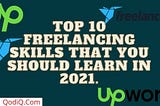 Freelancing is an online platform where people give and get orders.