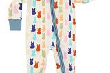 Peeps Easter Bunny Viscose Bamboo Footie Pajamas | Image