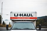 A U-Haul moving truck