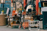 Junk at a garage sale