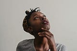 Woman looking up