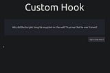 React custom Hooks are easy than you think !!