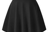Comfortable Black Flared Mini Skater Skirt for All Occasions | Image