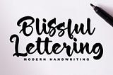 Blissful Lettering Font