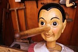 A picture of Pinocchio, a wooden boy