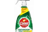 Comet 17 oz Bathroom Cleaner Spray: Versatile Formula for Disinfecting and Stain Removal | Image