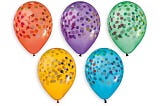 Confetti Crystal Clear Balloons - 50 Pack, 13 inches each | Image
