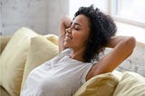 Woman relaxing on a couch