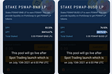 Porkswap 30,416.67% APY — Staking Pools