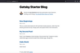 How To Build and Host a Gatsby Blog