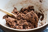 Cookie dough in a bowl