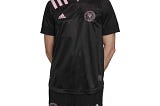 Adidas Inter Miami Authentic Away Jersey - Graphic V-neck Soccer Shirt with Mesh Panel | Image